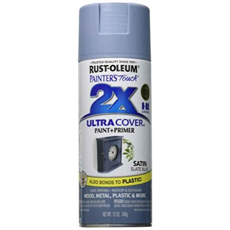 Rust-Oleum Painters Touch 12oz Slate Blue Satin 2X Ultra Cover Spray Paint, 249066