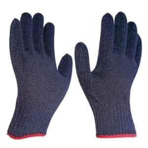Swavind 70g Cotton Knitted Blue Lightweight & Breathable Hand Safety Gloves, Size: Free (Pack of 120)