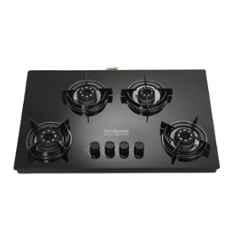 Hindware Coral Blk 4B AI Glass Top Cooktop with 4 Brass Burner & Automatic Ignition, CT 100284