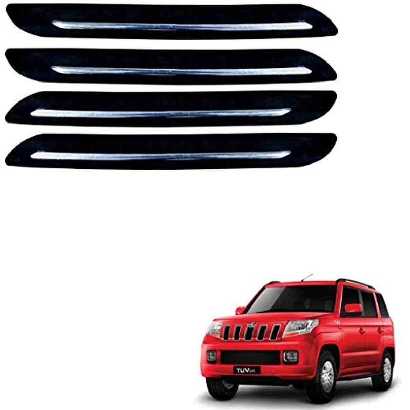 Kozdiko 4 Pcs Single Chrome Bumper Protector Set for Mahindra TUV-300