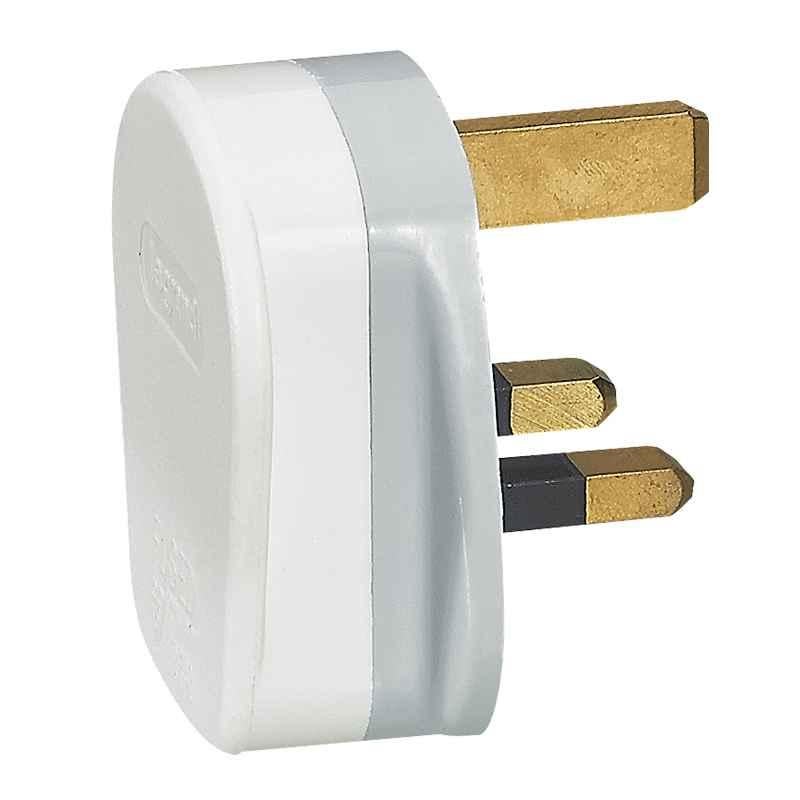 Legrand 13A 250V White Single Socket Plug, 650013 (Pack of 20)