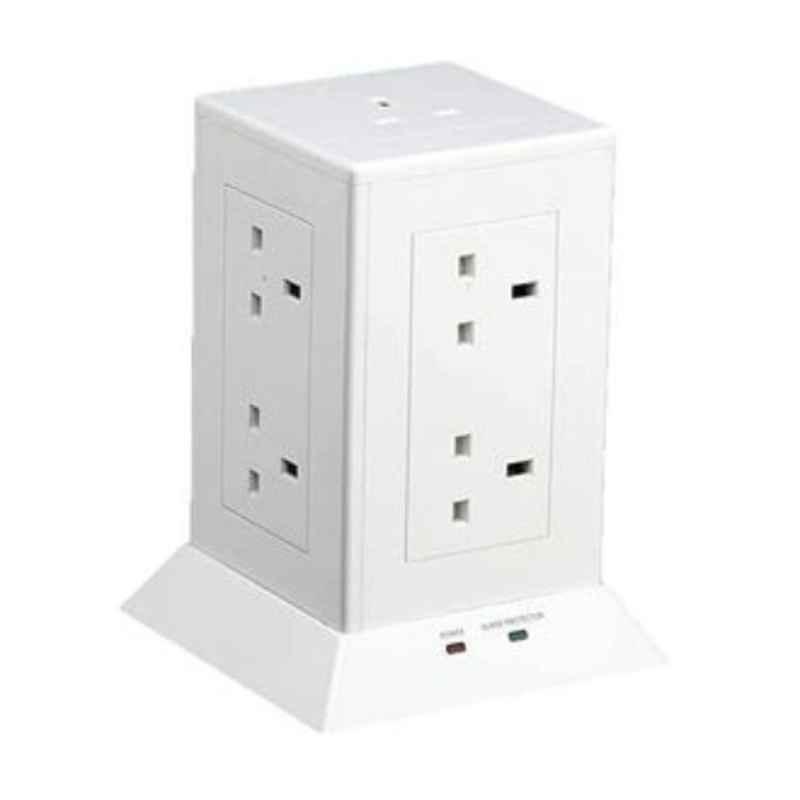 RR Lighting 13A 9 Way Tower Socket Power Extension with Safety Shutters