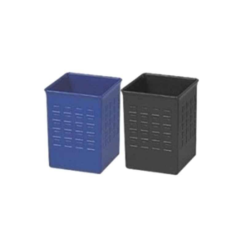 Deli 9134 Black Square Plastic Pen Stand
