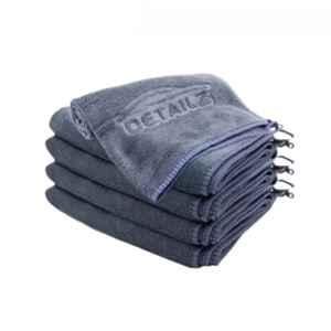 Detailz 40x40cm 380GSM Microfiber Grey Cleaning Cloth for Bike, Laptop & Car (Pack of 5)