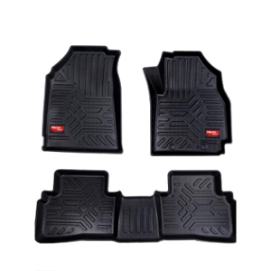 PRUVU 3 Pcs TPE Black Car Floor Mats Set for Hyundai Creta 2024, PRU-TFM 009