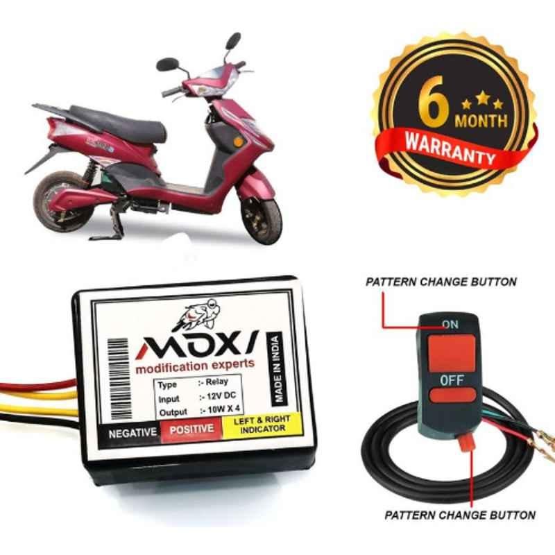Auto Pearl 12V Black Front & Rear Flasher Indicator Light with Switch for E Lite