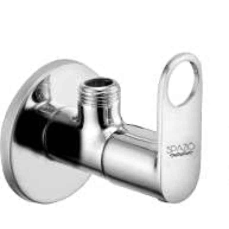 Spazio Max Stainless Steel Chrome Finish Angle Cock with Wall Flange