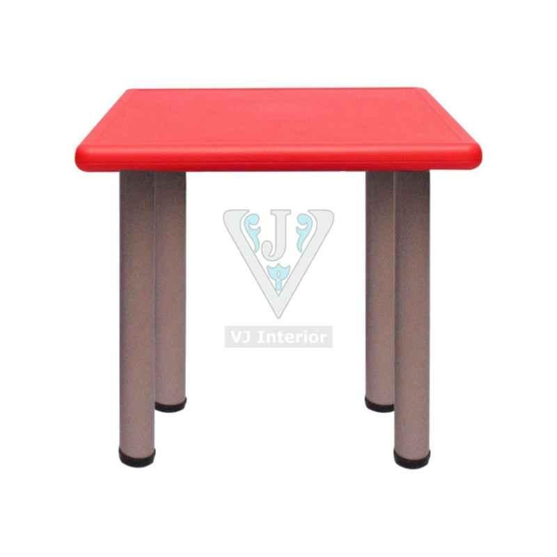 VJ Interior Red Square Table With Four Chico Chairs, VJ-314