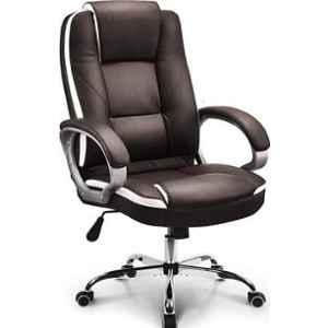Buy Mezonite High Back Cushioned Brown Leatherette Office