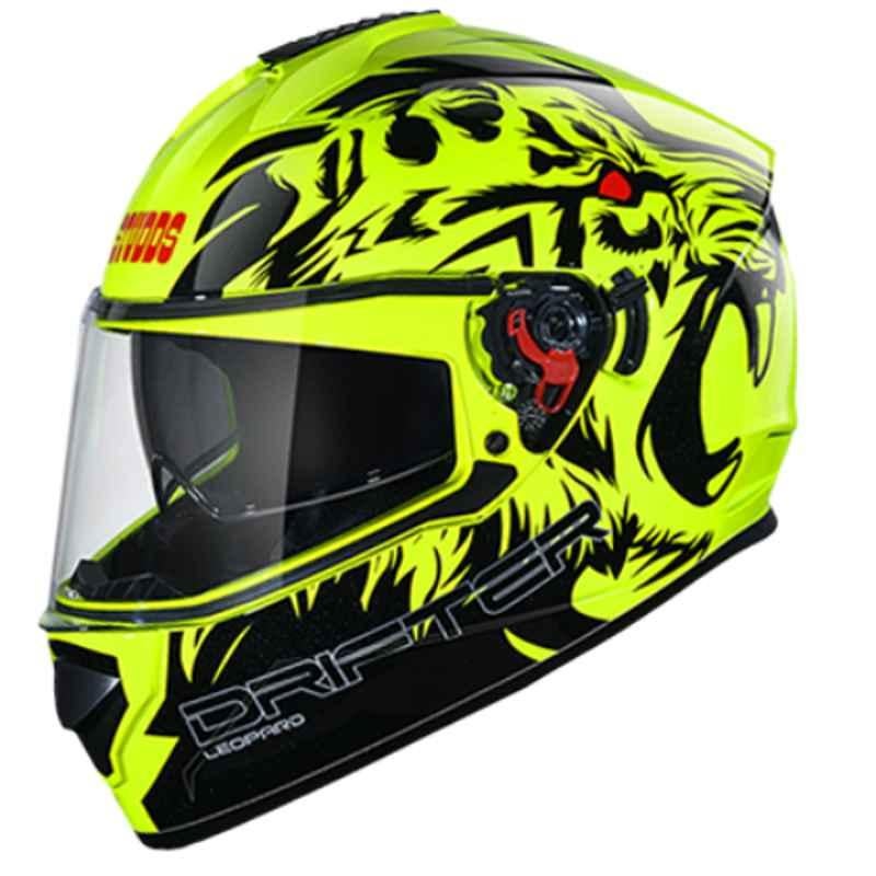 Studds Drifter D2 Yellow N9 Full Face Motorcycle Helmet, Size: L