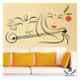 Kayra Decor 54x36 inch PVC Radha Krishna Wall Design Stencil, KHSNT452