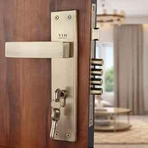 VIN KRAFT 10 inch 60mm Stainless Steel Antique Brass Mortise Door Lock Handle Set with 3 Keys, ML103-10CY-OSK-AB