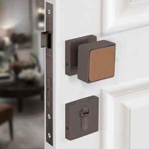 Plantex Heavy Duty Door Lock/Main Door Lock Handle/Handle Set for Home/Office/Door Accessories PT-011, Satin Black & Rose Gold