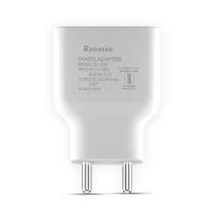 Robotek SC228 18W 3.2A ABS Single USB White Mobile Charger with Micro USB Cable