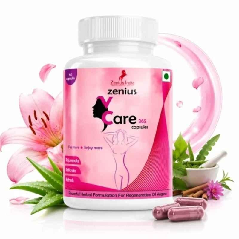 Zenius India 60 Pcs V Care 365 Capsule with Bang Bhasma, Shatavari, Semal Musli, Amla, Saunf & Ajwain for Supports Intimate Health