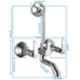ZAP ARMX304 Brass Chrome Finish Wall Mixer with Overhead Shower System Set