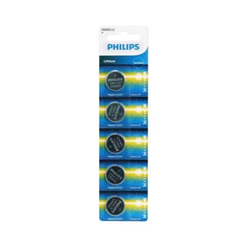 Philips 5Pcs 3V Silver Minicells Lithium Battery Set, CR2032P