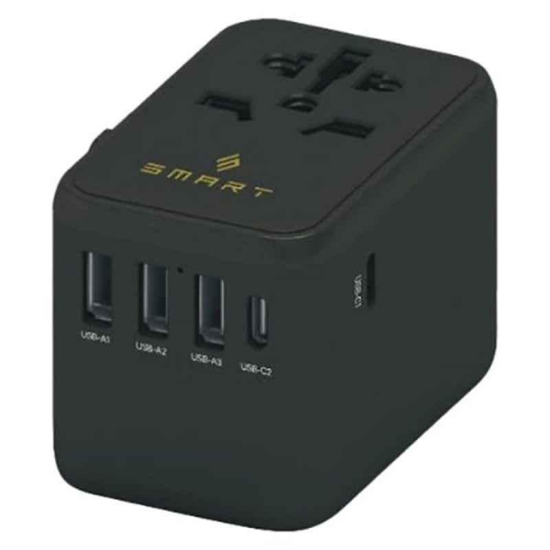 Smart Premium 61W GaN Black International Travel Adapter, SACITA02