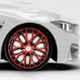 Prigan Phantom 4 Pcs 14 inch Black & Red Press Fitting Wheel Cover Set for Hyundai i20 Elite