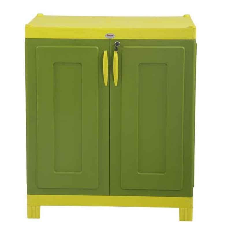 Supreme Rhythm Mehandi Green & Lemon Yellow Half Size Storage Cupboard