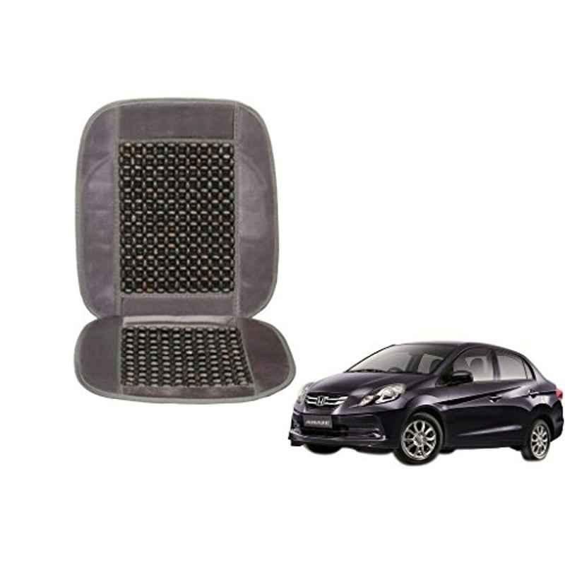 Kozdiko Wooden Beads Car Seat Cushion with Velvet Border for Honda Amaze