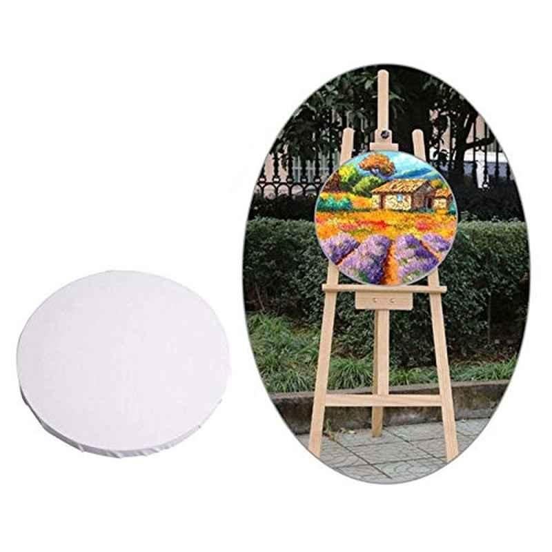 2 Pcs 40cm Cotton White Round Canvas Board Set