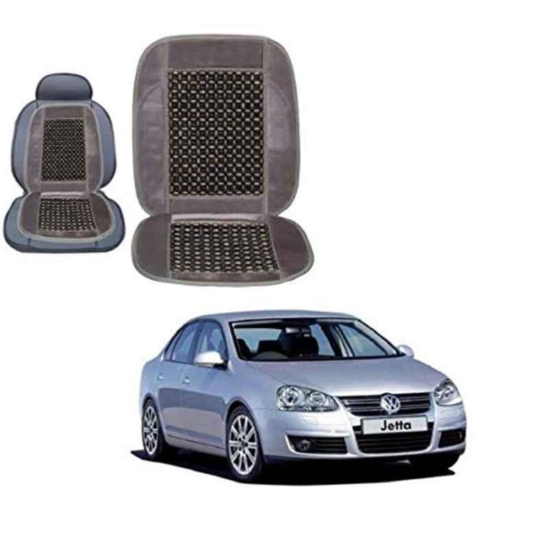 Kozdiko Wooden Bead Seat with Grey Velvet Border for Volkswagen Old Jetta 2008-2015