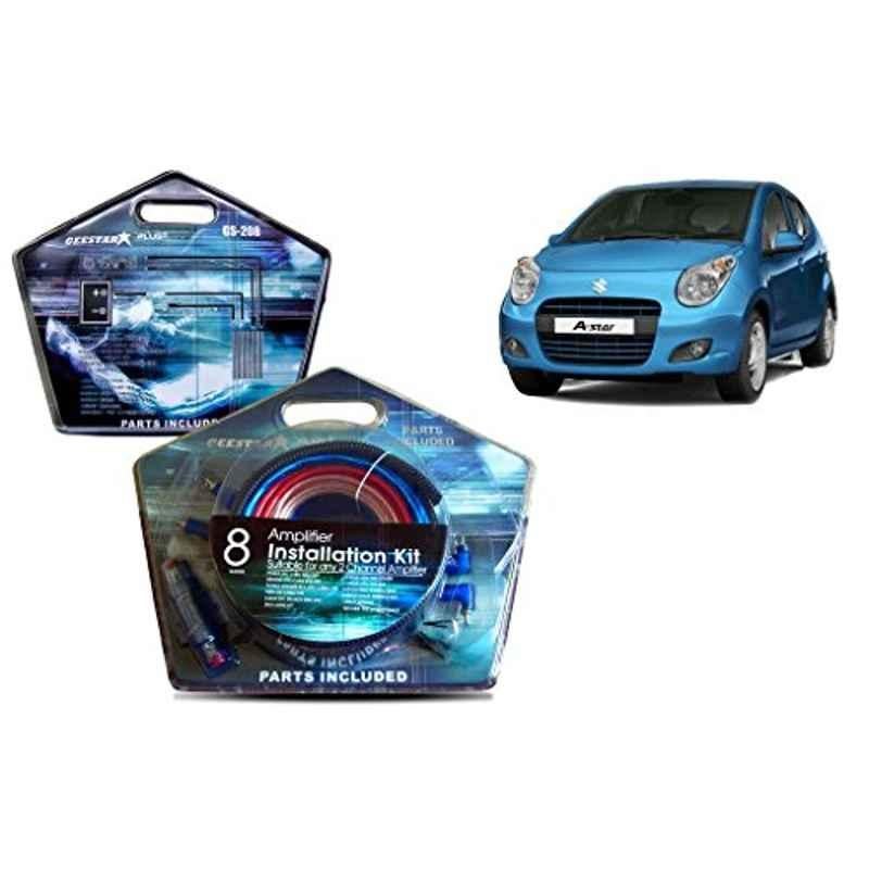 Auto Pearl Geestar Plus 8 Guage 2 Channel Amplifier Full Installation Kit for Maruti Suzuki A Star, GS-208