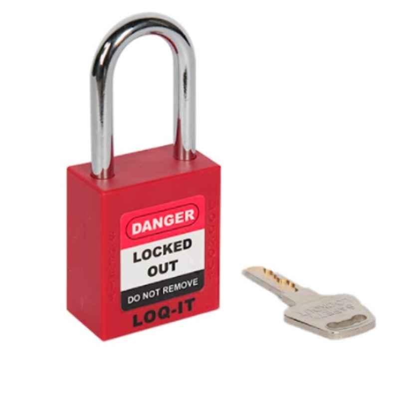 LOQ-IT 20mm Nylon Red Safety Lockout Padlock, PD-LQRDKDN38