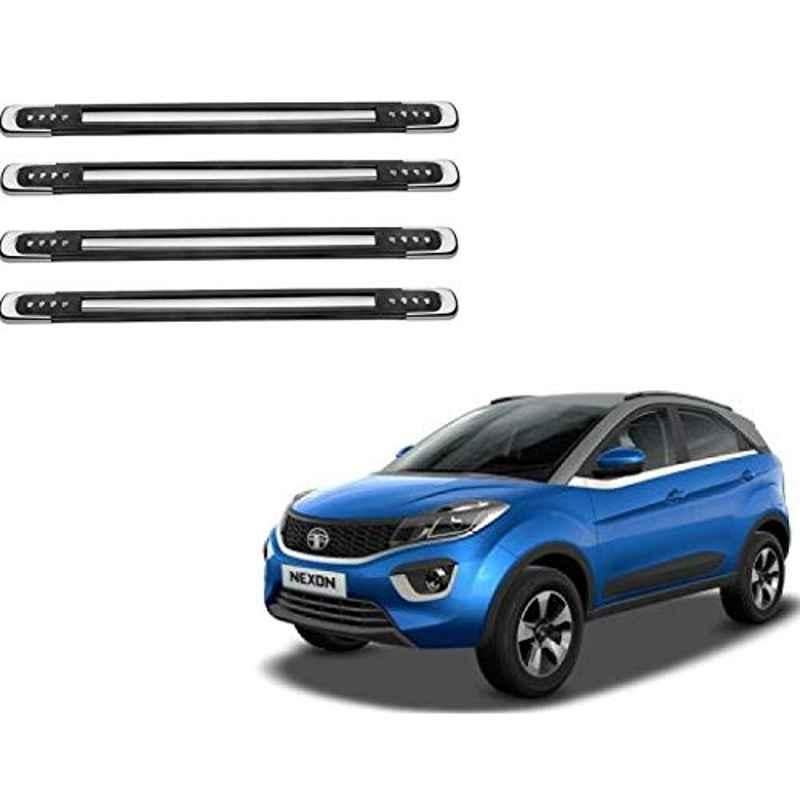 Kozdiko 4 Pcs Designer Black Bumper Protector Set for Tata Nexon