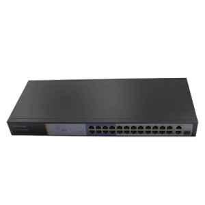 Beware 24 Port 10/100/1000 Mbps 2 Gigabit Uplink + 2 SFP Ports Fiber PoE Network Switch