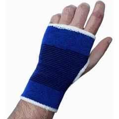 Matrica Black & Blue Adjustable Breathable Reversible Compression Wrist Wrap Support, Size: Free