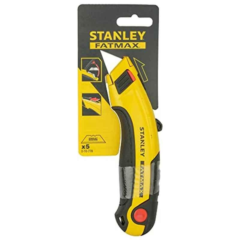 Stanley Fatmax Hardened Steel Silver & Yellow Retractable Utility Knife, 010778