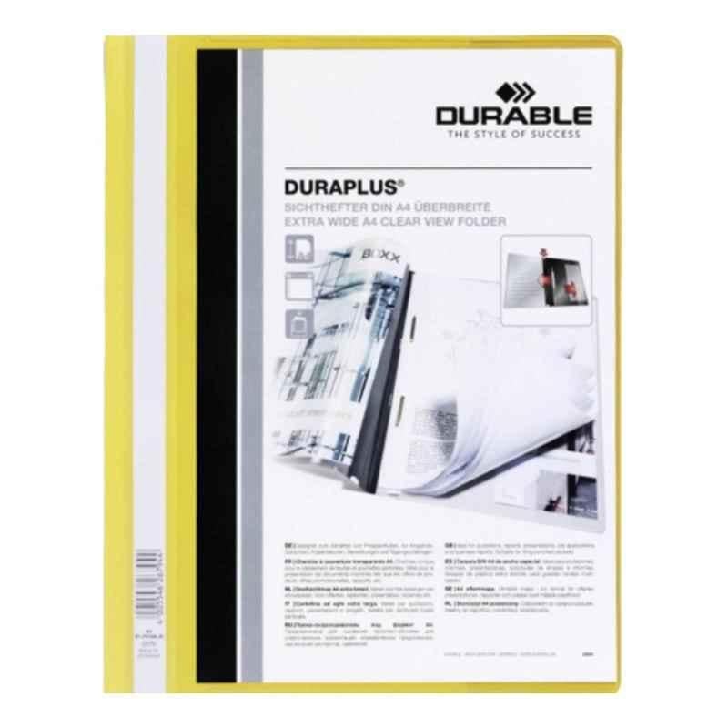 Durable Duraplus A4 Yellow Presentation Folder with cover pocket, 2579-04