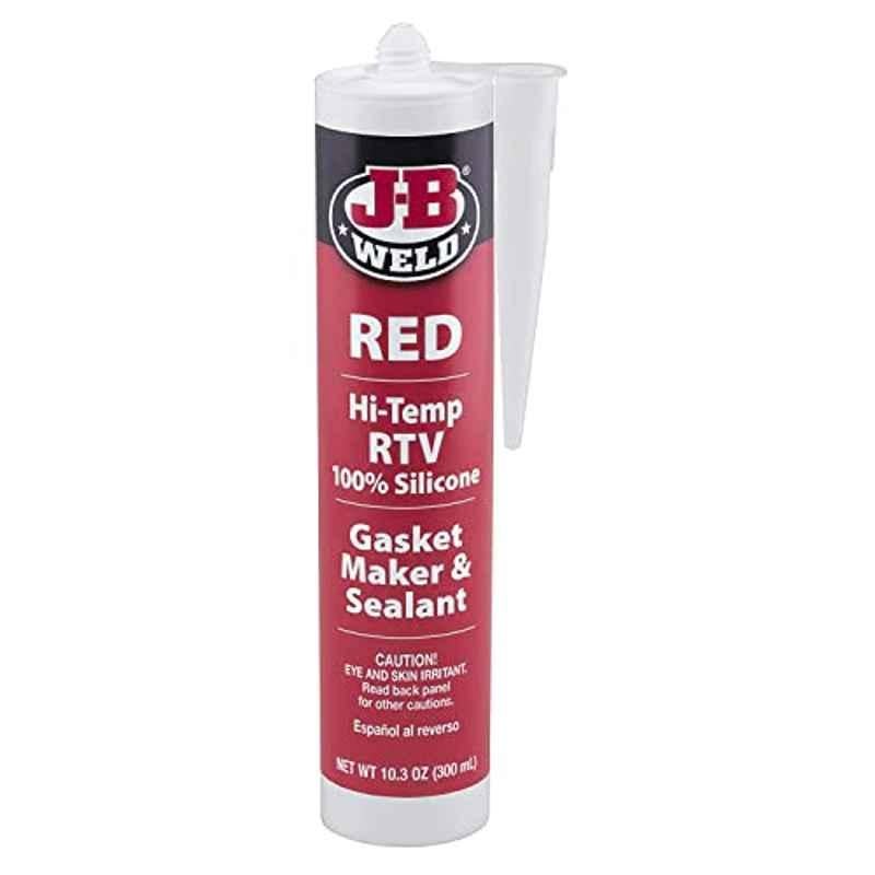 J-B Weld 10.3 Oz Red High Temperature RTV Silicone Gasket Maker & Sealant, 31914