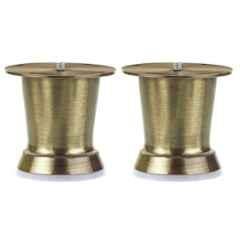 Plantex Heavy Duty Pillar 3 inch Spare Sofa Legs for Bed Furniture/Sofa Legs for Table/Sofa Support Legs Set of 2 Pcs Antique Brass