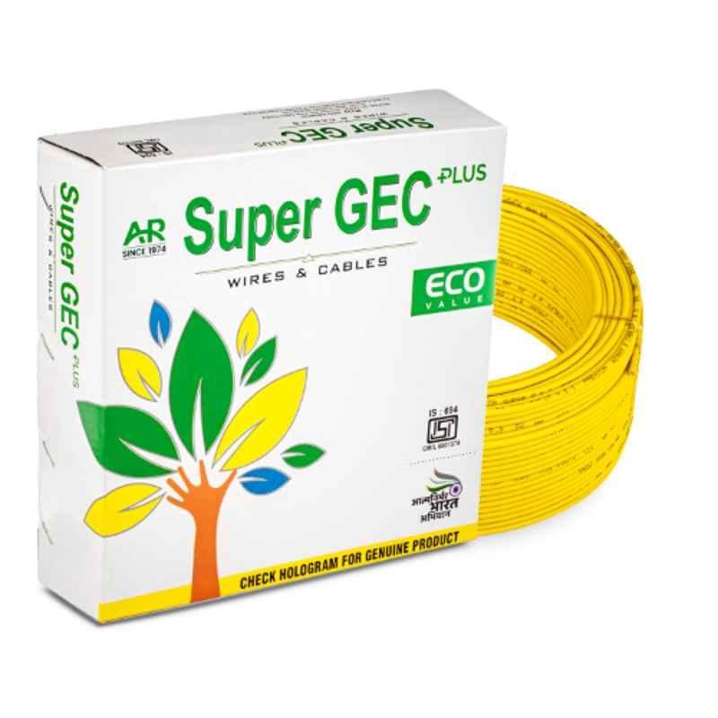 Buy Super Gec Eco Sqmm Yellow Fr Pvc Multi Strand House Wiring Cable Length M Online At