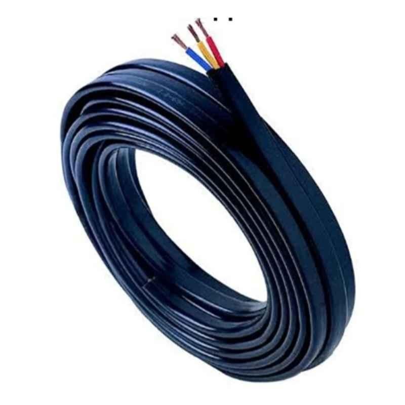 2.5Sqmm 3 Core Black Flat Copper Submersible Cable, Length: 30 m