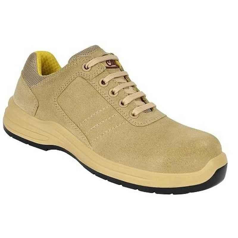Allen Cooper AC-1581 Leather Composite Toe Camel Work Safety Shoes, Size: 7