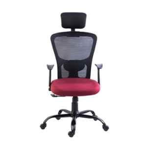 Bluebell Golf Ergonomic High Back Black & Maroon Revolving Chair, BBVS01-EC05