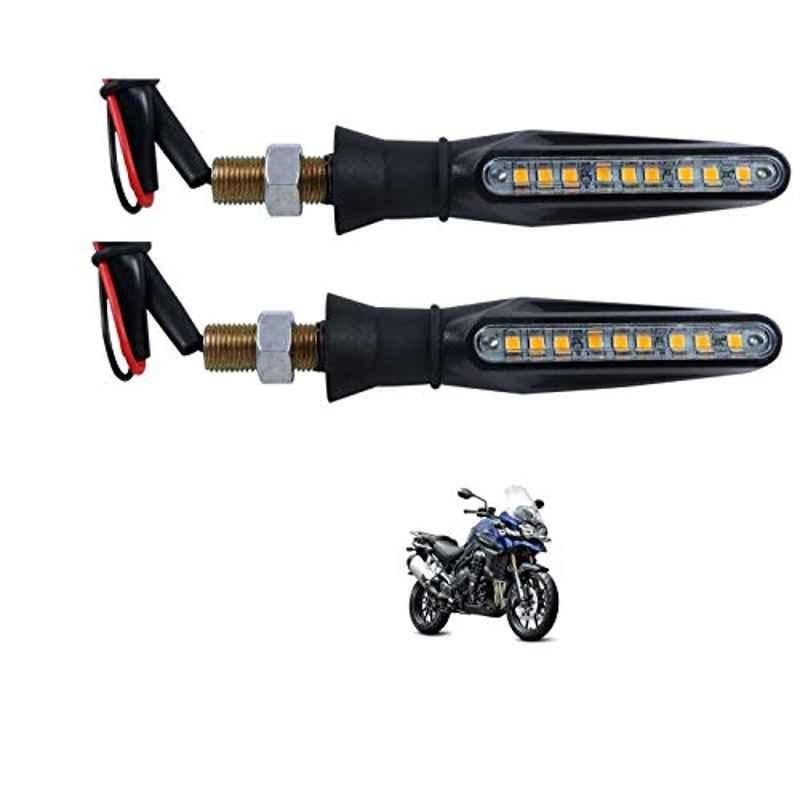 Kozdiko 4 Pcs Plastic Front & Rear Side Sleek Yellow Bike Indicator Set for Triumph Tiger Explorer