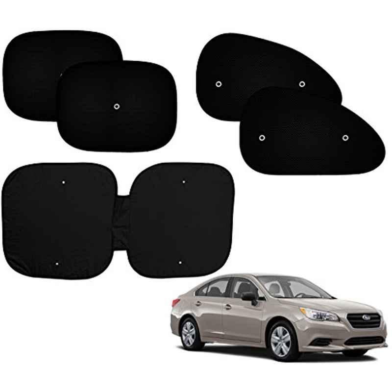 Auto Pearl 5 Pcs PVC & Mesh Black Window & Front Sun Shade Set for Subaru Legacy