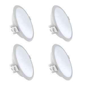 Fybros Cube 15W Polycarbonate Natural White Round Sleek LED Panel Light, FLS5170D (Pack of 4)