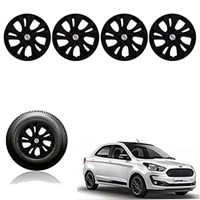 Auto Pearl 14 inch ABS Black Press Type Car Wheel Cover for Figo Aspire 2019