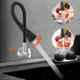 Spazio Pulse Flexo Smartbuy Flexible Black Sink Faucet with Wall Flange & 360 deg Moveable Spout