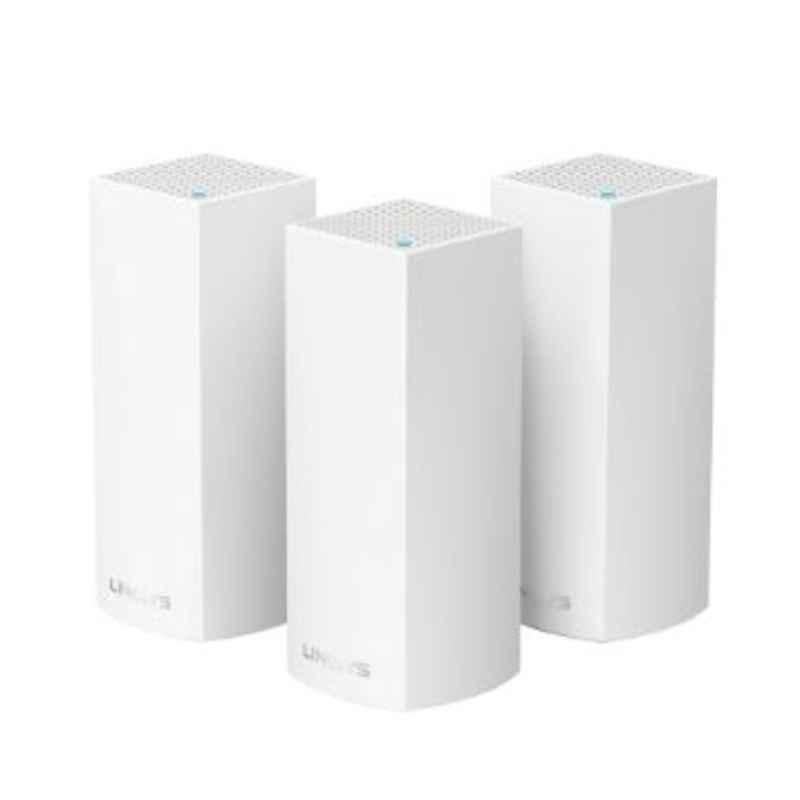 Linksys Velop 3Pcs AC2200 867+867+400Mbps White Tri-band Whole Home Wi-Fi Mesh Node Set, WHW0303-ME