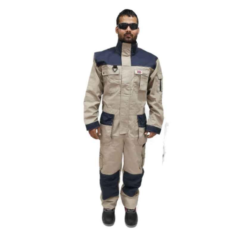 Taha Safety Polyester & Cotton Khaki Ripstop Coverall Size: 2XL
