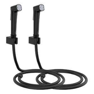 RN Black.5 Health Faucet Set with Hose Pipe & Wall Holder for Toilet Cleaning (Pack of 2)