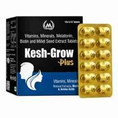 Medisum Biotech 100 Pcs Kesh-Grow Plus Tablet for Supports Healthy Hair Growth & Strengthens Hair and Reduces Hair Fall
