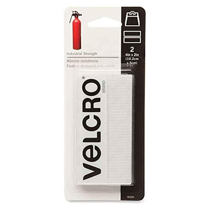 Velcro 4x2 inch White Industrial Strength Tape, 90200 (Pack of 2)